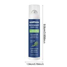 SUMIFANG Ball-Type Rosemary Hair Serum, Cold-Pressed Plant Extract, Smooths Hair And Enhances Shine, Improves Dry And Frizzy Hair Texture, Lightweight And Non-Greasy, Suitable For All Hair Types, 15ml Portable Travel Size - Full Size - View 5
