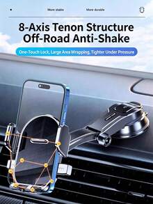 1pc 360° Car Waterfall Phone Holder, Strong Suction Cup Firmly Adheres Without Falling, Adjustable Angle For Free View Switching, Smooth Ride On Rough Terrain, Essential Stable Accessory For Self-Driving Trips - A - View 8