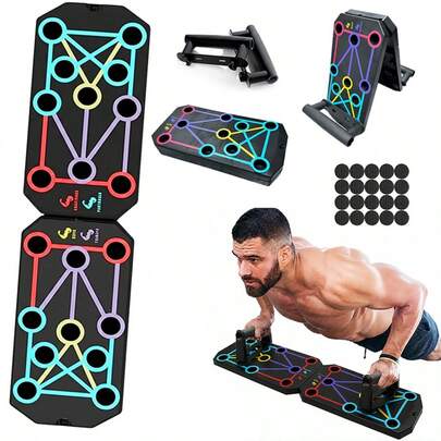 Adjustable Push Up Board - Multifunctional Gym & Home Workout Equipment Suitable For Chest Training, Strength Building, Stability, Pectoral Muscle Development, Lightweight Durable Frame With Stable Base For Push, Pull, Dips