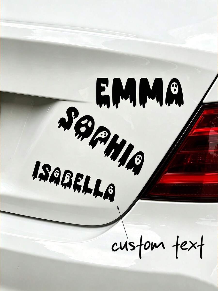 1pc Personalized DIY Custom 20/30/40/50cm Waterproof Mini Car Sticker, Suitable For Car Exterior Decoration, Halloween Style Sticker - Transfer Sticker - View 1