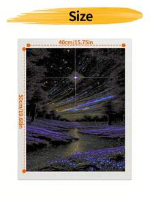 DIY Glowing Starry Night Landscape (Frameless 8x12 / 16x20 Inches) Paint By Numbers Kit(Acrylic) Arts & Crafts For Adult Beginners, Home Wall Decor, And Creative Holiday Gifts For Relaxing - Sets - View 8