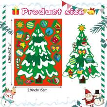 24pcs Christmas Tree DIY Stickers - Create Various Holiday Tree Patterns With Decorations And Stars, An Interactive Puzzle Toy To Promote Brain Development, Suitable For Children's Parties, Gift Wrapping, Classroom Activities, Christmas And Holiday Gifts - Mixed Color - View 3