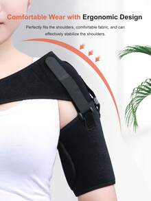 Cofoe Rotator Cuff Shoulder Brace For Women & Men - Support - Gray-UNI Compression Sleeve, Pain Relief, Adjustable Strap, Fits Left Or Right Arm, AC Joint, Labrum Tear, Dislocation, For Sleeping - View 4