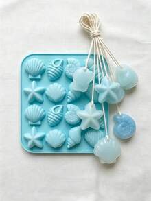 2 Packs 12-Cavity Silicone Shell And Starfish Ice Cube Tray Molds, Ocean Theme Silicone Molds, Shell Molds, Handmade DIY, Home Use - A - View 4