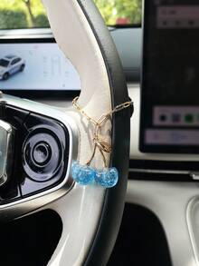 Cute Cherry Fruit Car Steering Wheel Decorative Chain, Car Steering Wheel Accessory, Car Pendant - Cherry - View 13