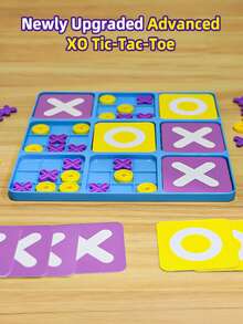 Permainan Tic-Tac-Toe Tingkat Lanjut untuk Anak-Anak, Permainan Papan Strategi XO Plastik untuk Keluarga, Mainan Edukatif Pertempuran Dua Pemain - MultiWarna - View 8