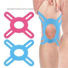 1 Set 2pcs Waterproof Adhesive Skin Patches - Breathable Elastic Band For Joint And Muscle Support, For Active Sports Protection - Multicolor - View 1
