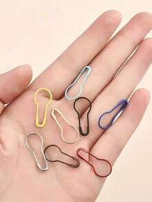 10/20/50/100/260pcs Hook And Loop Fasteners, Pear-Shaped And Bulb-Shaped Fasteners, Suitable For DIY Crafts, Sewing, Knitting Markers And Clothing Labels (Available In Gold, Silver, Black And Multicolor) - Multi-color - View 10