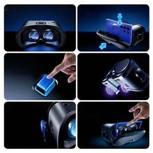 VR Virtual Reality Goggles With Bluetooth Controller, VR Headset For 4.7-7.0 Inch Mobile Phones, For Movies And Video Games - Black - View 5
