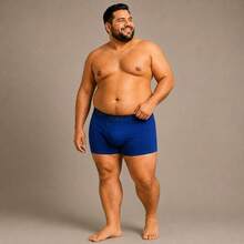 Kit com 10 Cuecas Boxer Plus Size em Cotton Liso Cueca Box Extra Grande Conforto e Qualidade - Multicolorido - Visão 9