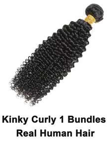 Kinky Curly 處女髮束 人髮 快接髮 深捲濕波浪髮束 女款 1/3 束 自然黑 32 英吋 - SNatural - 查看 26