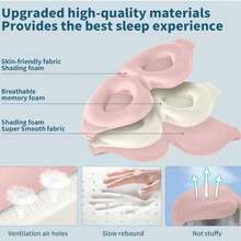 Masker Tidur 3D Unisex Lembut, Masker Tidur Cekung Penghalang Cahaya dengan Tali yang Dapat Diatur - beraneka warna - View 7