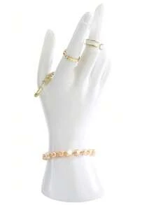1pc Human Body Model Bracelet, Glove, Ring, Bracelet Jewelry Display Stand, Suitable For Cosmetics, Desk, And Accessories Storage For Women Storage Organizer Travel Essentials Gift Back To School - A - View 9