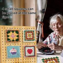 3.94"/7.87"/11.81" Wooden Knitting Blocking Board, Granny Square Crochet Blocking Mat, Suitable For Shawls, Scarves, Socks, Sweaters And DIY Craft Projects, Crochet Accessories Gift - One Size Fits All - View 9