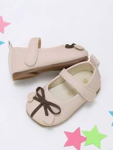 Girls' Light Pink Bow & Heart Decor Sweet Playful Style Shoes, Suitable For Summer Party, Shopping And Daily Outfits - Baby Pink - View 2