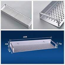 Stainless Steel Wall Mount Storage Rack Hollow Drainage Shelf For Bathroom Kitchen Toiletries Bottles Organizer Wall‑Mounted Storage Accessory - View 1