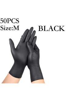 4/50/100pcs Disposable Nitrile Gloves, Powder-Free Durable, Latex-Free, Suitable For Home And Kitchen Cleaning, Kitchen, Bathroom, Toilet, Living Room Housework, Painting Work And Outdoor Travel Multi-Purpose Gloves (Bagged) - Black - View 15