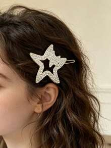 1pc Women's Hollow Pearl Butterfly Clip Hairpin, French Style Gentle Side Clip, Daily Commute Loose Hair Side Hair Accessory - Multicolor - View 13