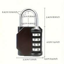 2pcs Combination Padlock Set, Resettable 4-Digit Password Lock, Suitable For Toolbox, School, Employee Locker, Bag, Suitcase, Backpack - 2pcs - View 6