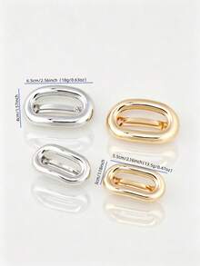 2pcs Solid Color Minimalist Style Two Sizes Combination Spring Hair Clips, Simple And Low-Key Women's Hair Accessories - Multicolor - View 4
