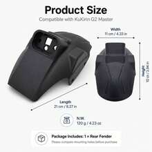 Replacement Rear Mudguard For Cool G2 Master Electric Scooter, Waterproof Anti-Mud Hard Plastic Rear Wheel Protective Cover With Mounting Holes - Black - View 3