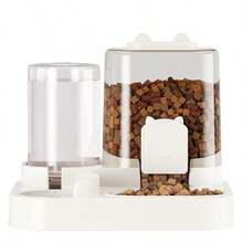All-In-One Automatic Cat Feeder And Water Dispenser Set; Transparent Tank Design; Easy To Clean And Refill; Automatic Pet Feeder; Battery-Free; Large Capacity Design; Peace Of Mind For Travel; Stylish Pet Supplies; Suitable For Cats And All Dog Breeds - Large Capacity - View 8