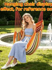 Portable Outdoor Hammock, Hanging Chair, With Hanging Chair, Sturdy Fabric Hanging Chair, Comfortable And Durable Hanging Chair, Perfect For Outdoor, Patio - Multiple Styles and Colors - View 4