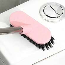 Long Handle Cleaning Brush, Perfect For Bathroom Cleaning. Its Sturdy Bristles Effectively Remove Stubborn Stains. Designed For Easy Use, Keeping Hands Clean. Ideal For Deep Cleaning Toilets. - Multi-color - View 5