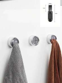 Wall-Mounted Kitchen Towel Rack, Tea Towel Holder, Bathroom Suction Cup Towel Rack, Kitchen Rag Hook, Round Towel Rack, Suitable For Bathroom, Kitchen, Home Cabinets, Garage, Home Decor Accessories - Multicolor - View 9