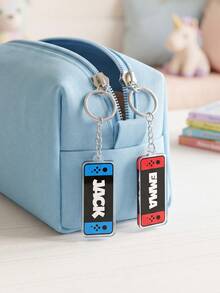 1pc Custom Text Game Console Keychain, Game Controller Style Bag Charm, Personalized Text Backpack Pendant, Game‑Lovers Themed Accessory Gift - Multicolor - View 4
