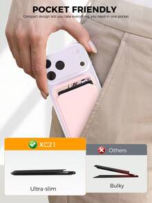 EIGIIS Magnetic Phone Wallet, Magnetic Stand Card Holder, Adjustable Stand With 3-5 Card Slots, Suitable For Daily Use, Modern Wallet Design, Durable Wallet Compatible With All Phones, Magnetic Phone Accessory - Multicolor-2 - View 11