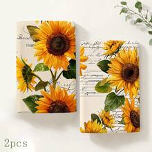 2pcs Sunflower Pattern Kitchen Towels, Country Rustic Style Dishcloths, Suitable For Home Kitchen Decor/Daily Home Cleaning/Farmhouse Style Restaurant Arrangement/Thanksgiving Celebration - Multicolor - View 11