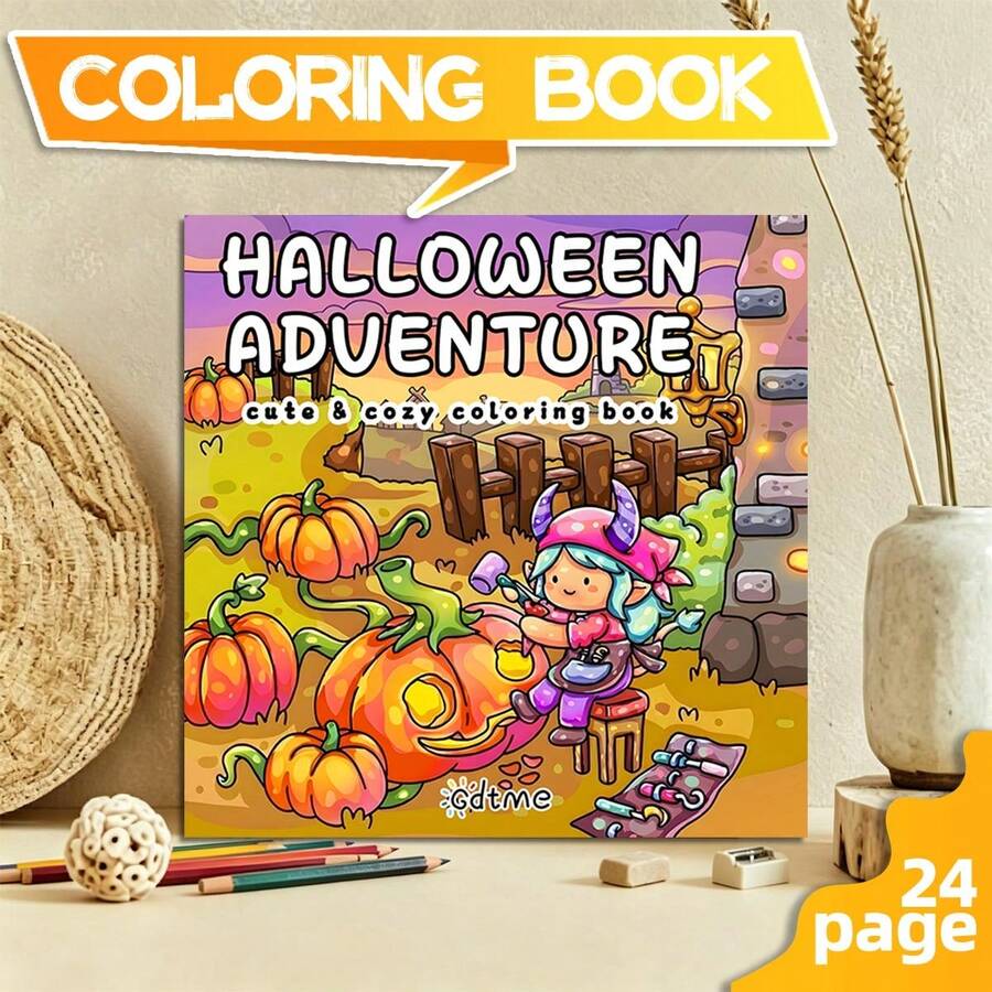 Lindo & Espeluznante: 24 Páginas de Patrones Divertidos de Halloween ...