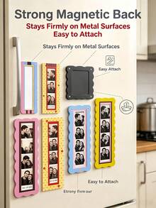 Waterproof Refrigerator Photo Clips, Colorful Retro Style, Vertical Photo Frame, Suitable For Refrigerator, Kitchen And Home Decor - Multicolor - View 6