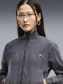Women's FUTURE.PUMA.ARCHIVE Washed Black Woven Hoodless Jacket 63668135 - Grey - View 5
