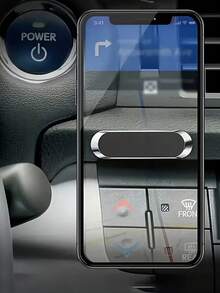 Magnetic Car Phone Holder, Minimalist Premium Universal Magnetic Dashboard Mount, Compatible With Apple Phones, Suitable For Car, Home, Kitchen, Bedroom And Office/Living Room - Rectangular Stand - View 9