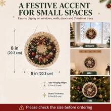 Christmas Pearl Diamond Painting Suncatcher Set, DIY Handmade, Pre-Assembled Metal Chain, Acrylic Disc With Lace Edge, 3D Mixed Color Size Pearl Beads, Holiday Window And Wall Decor - Sets - View 6