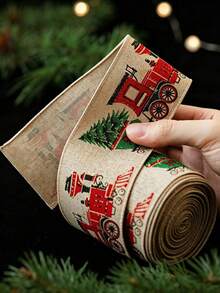 5 Yards Classic Width Christmas Scottish Check Print DIY Ribbon For Handmade DIY Craft Gift Floral Packing Wedding Christmas Wreath Deco - A - View 3