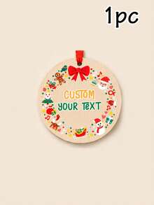 Custom Round Christmas Ornament With Text, Personalized Festive Holiday Hanging Decor, Cheerful Santa Snowman Christmas Tree Style, Customized Christmas Tree Ornament, Customizable Name Keepsake, Christmas Home Decor, Holiday Gift, Christmas Gift - Style a - View 12