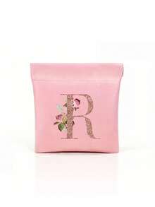 Sparkling Rose Letters Stamp Mini Storage Pouch, Women's Coin Purse, Self-Closing Multi-Functional Organizer Bag Chargers And Cables - Portable Carrying Pouch Suitable For Lipstick, Coins, Earphones, Data Cables, Keys, Jewelry, And Charging Cords - Multicolor - View 20