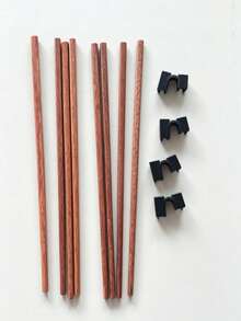 2/3/5/10/20pcs Plastic Chopstick Holders, Solid Color Reusable Chopstick Assist Device, Beginner Training Tool, Suitable For All Ages, Reusable Kitchen Accessories, Help Master Chopstick Use, Catering Service Tools - Black - View 18