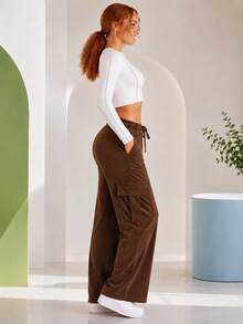 Women Pants - Khaki - View 3