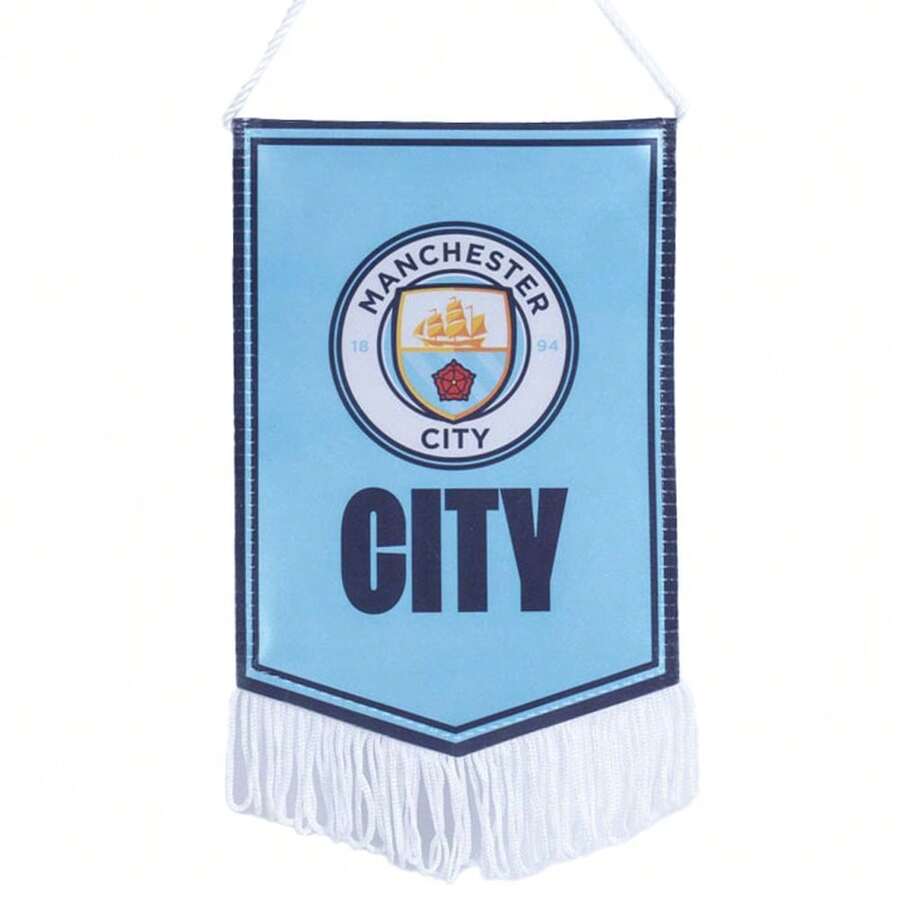 Manchester City FC Mini Pennant - Sky Blue/White - View 1