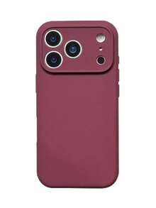 High Quality Liquid Silicone Mobile Phone Case Compatible With IPhone 17 Pro Max 17 Pro 17 Air 17 16 15 14 13 12 11 Pro Max Plus Soft Feel Skin Friendly Shockproof Cover - Plum - View 4