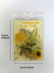 1 Pack 40pcs Fresh Sunflower Daisy Flower PET Stickers - DT1772 - View 6