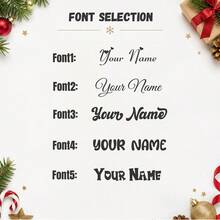 Custom Name Christmas Ornament, Personalized Santa Reindeer Tree Hanging Decor, Festive Holiday Style, Customized Christmas Tree Decoration, Customizable Name Pendant, Christmas Home Decor, Holiday Keepsake Gift, Bag Charm, Gifts For Family, Friends - Style a - View 3