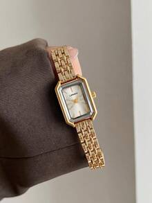 LIANDU 1 Elegant Ladies' Watch, Stainless Steel Small Dial Watch, Daily Wear, Fashionable Luxury Business Gorgeous Style, Perfect Choice For Holiday Gifts - Gold - View 2
