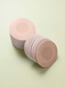 50pcs Invisible Disposable Nipple Covers, Non-Woven Fabric Breast Pads - Khaki - View 6