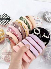 2/3/5/6/9/10/18/30pcs Multi-Specification Makeup Sponges, High-Density Soft Material, Non-Absorbent, Dry & Wet Use, Durable & Wear-Resistant, Rich Styles & Colors, Compact & Portable For Travel Storage - Multicolor - View 1