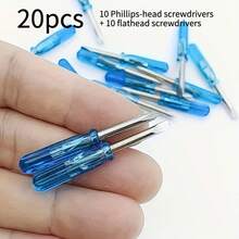 20-In-1 Mini Screwdriver Set (10 Flathead, 10 Suitable For Toy Repair And DIY - Includes 2mm Micro Flathead And Screwdrivers, Designed For Hobbyists And Craft Practice (No Electricity Required) - Multicolor - View 8